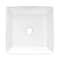 Ruvati 15"x15" Bathroom Vessel Sink White Square Above Counter Ceramic RVB1616 - alternate 2